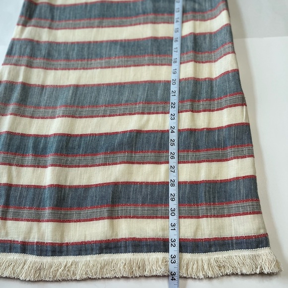 Chelsea & Theodore Stripped Sleeveless Fringe Cotton Mini Dress 4 - Picture 8 of 10